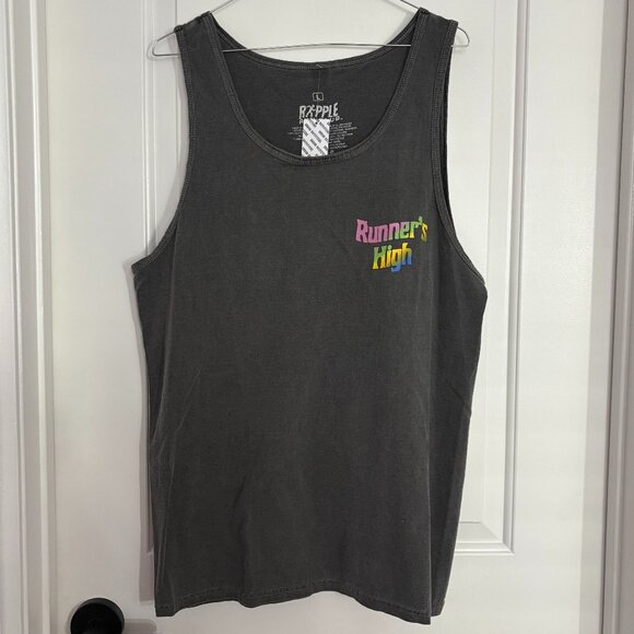 Urban Outfitters Ripple Run Club Gray Tank Top Men’s Size Large NWT - Picture 2 of 7